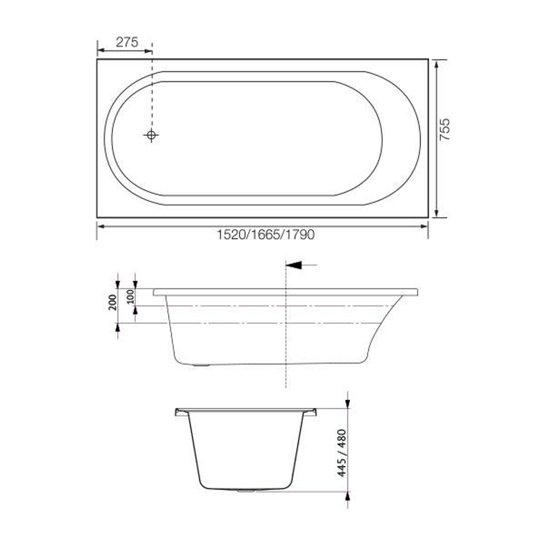 Turin Spa Contour 12 Jetss 1665mm