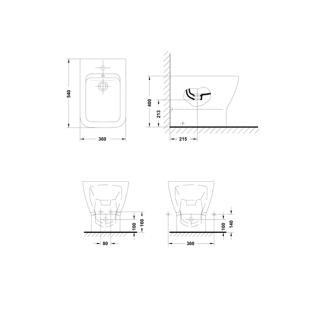 EMMA BIDET WITH LID BY STREAMLINE