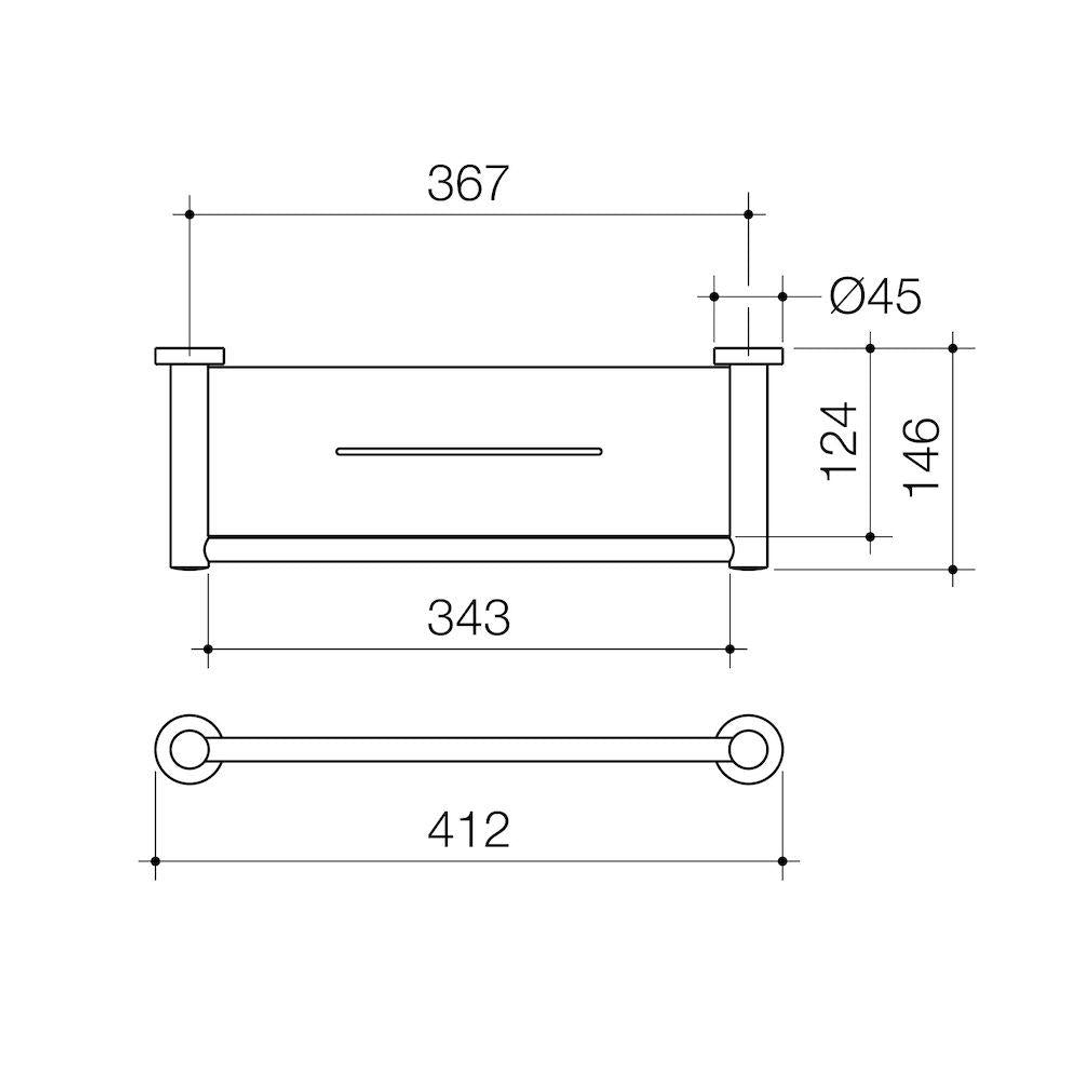 Caroma Cosmo Metal Shelf 415mm