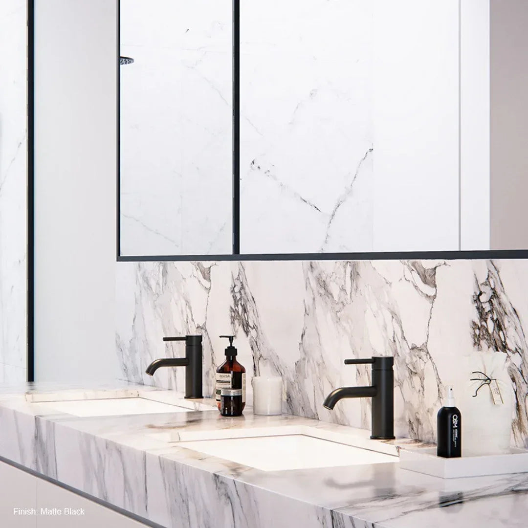 Arcisan Axus Pin Lever Basin Mixer Matt Black - Burdens Plumbing