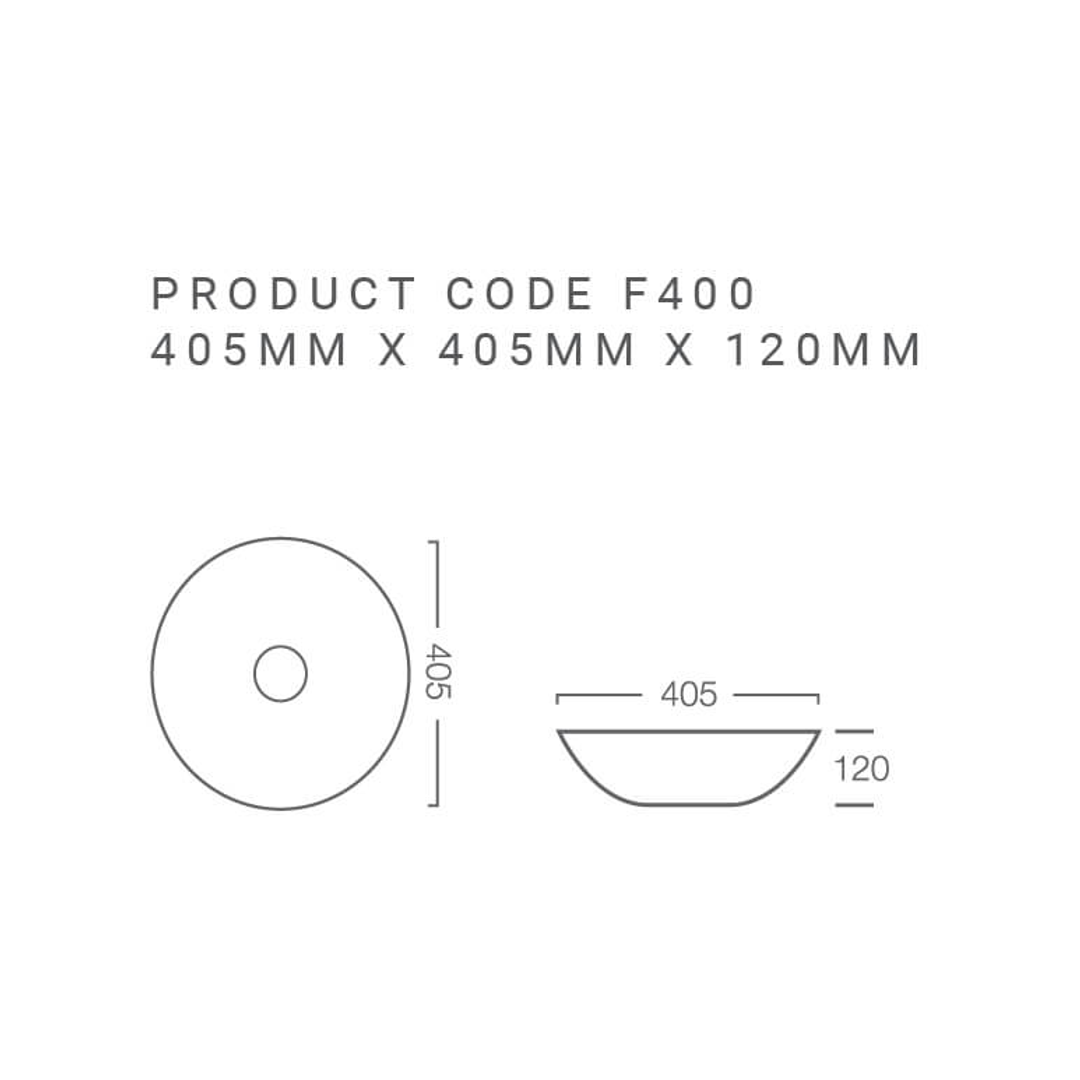Rf Focus 400mm Round Counter Basin
