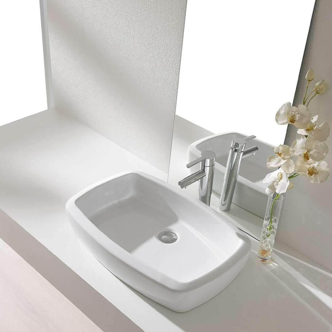Gala Eos Above Counter Rectangle Basin C/W Popup Waste Nth W