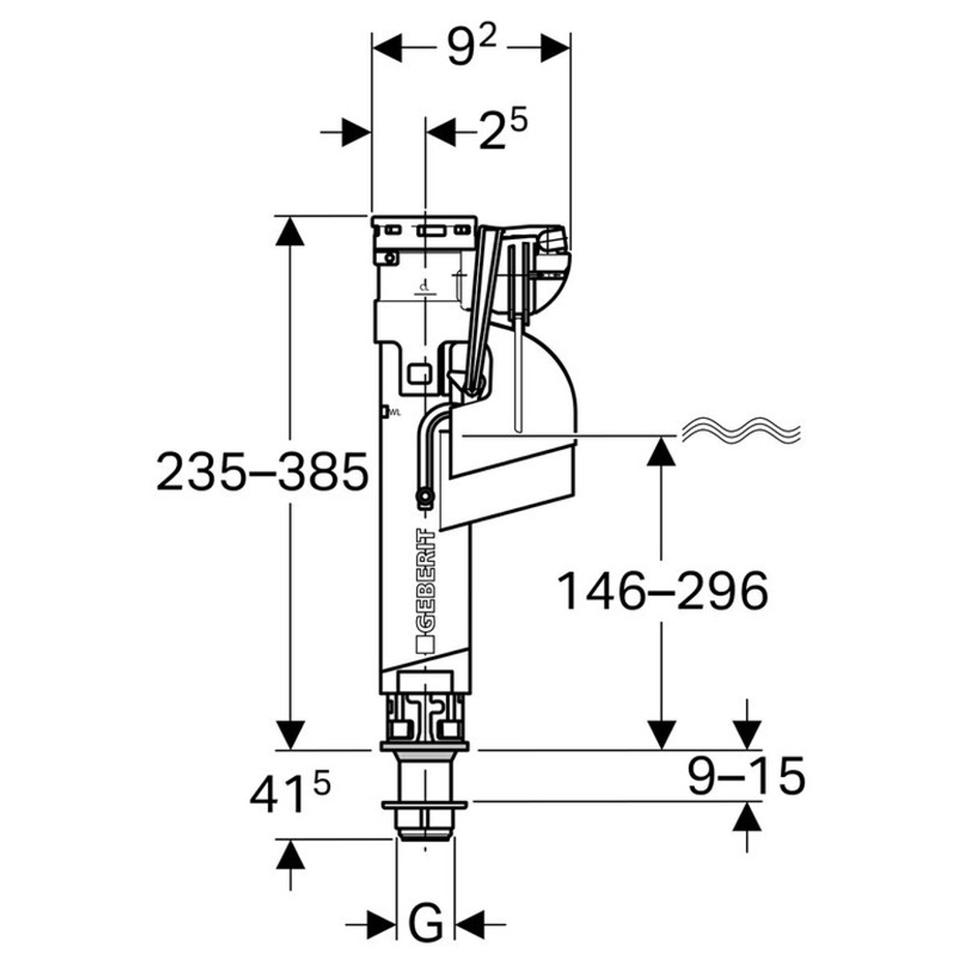 Geberit Cistern Inlet Valve Bottom Entry