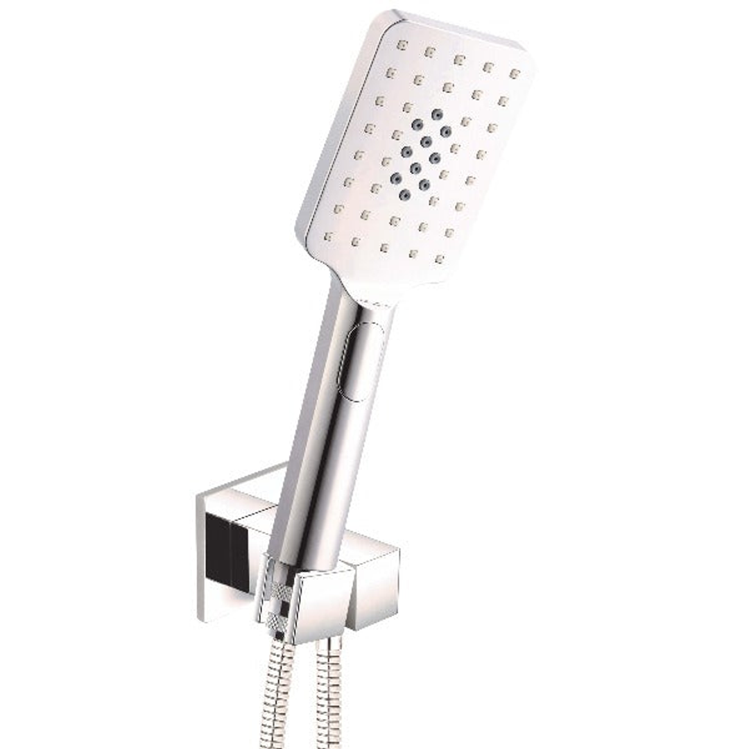 Collis Bakara 3F Rect Hand Shower On Square Ce Bracket Chrome H11013-Sqb1