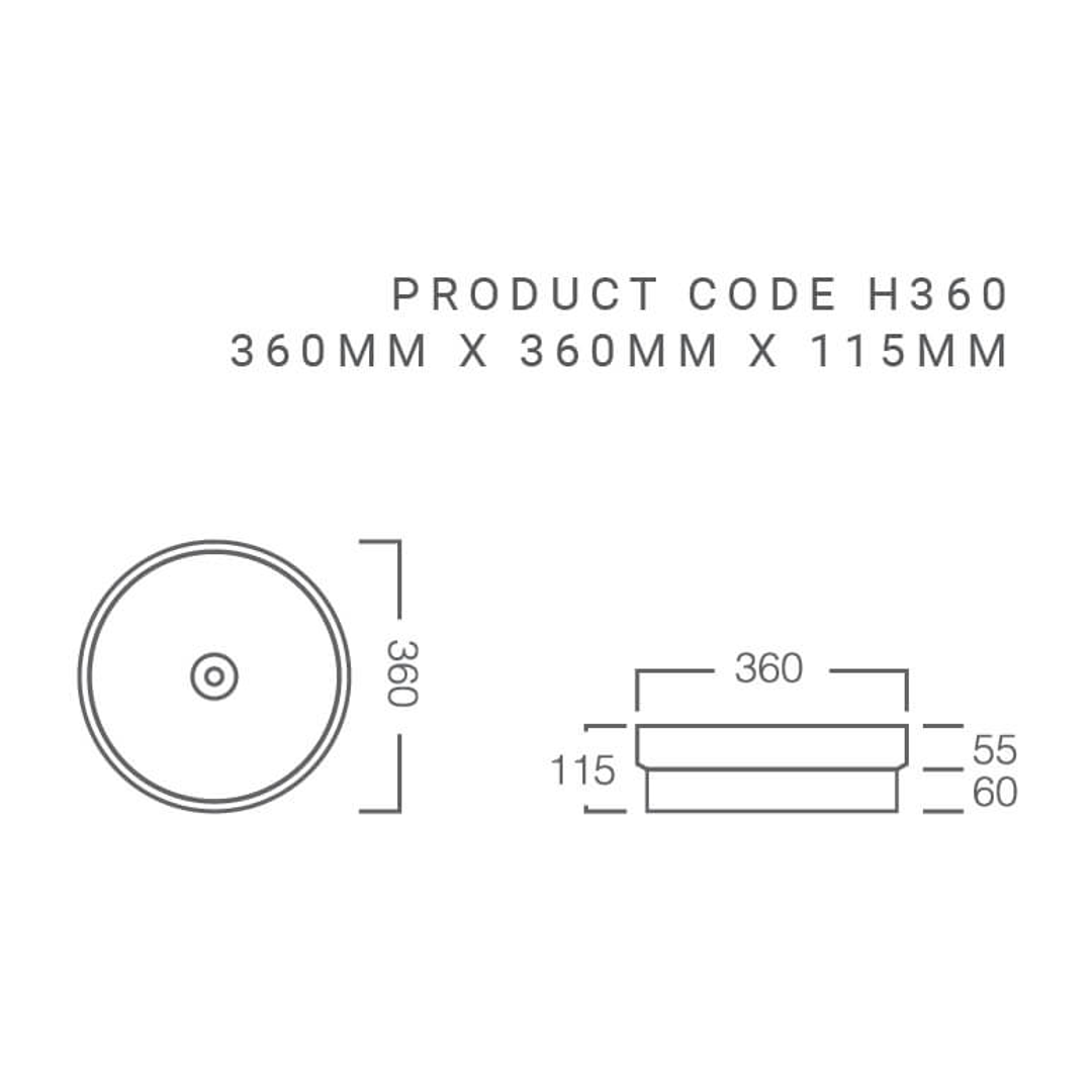 Rf Halo 360X115mm Above Counter Or Semi Inset Basin