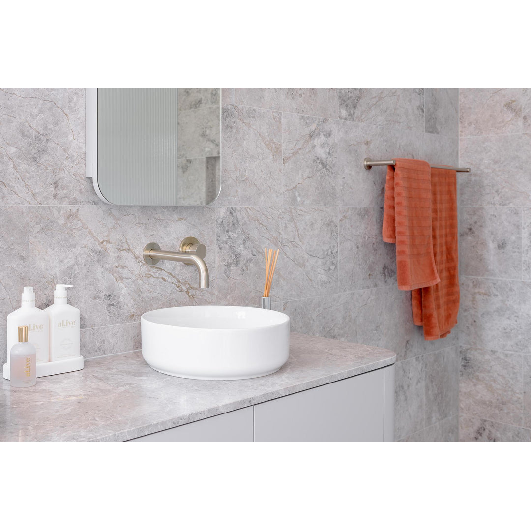 Meir Round Double Towel Rail 900Mm Brushed Nickel