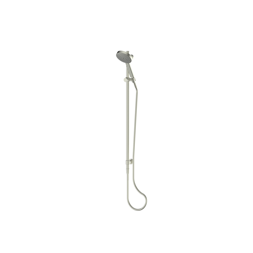 Greens Lavish Brass Rail Shower Pvd Brushed Nickel