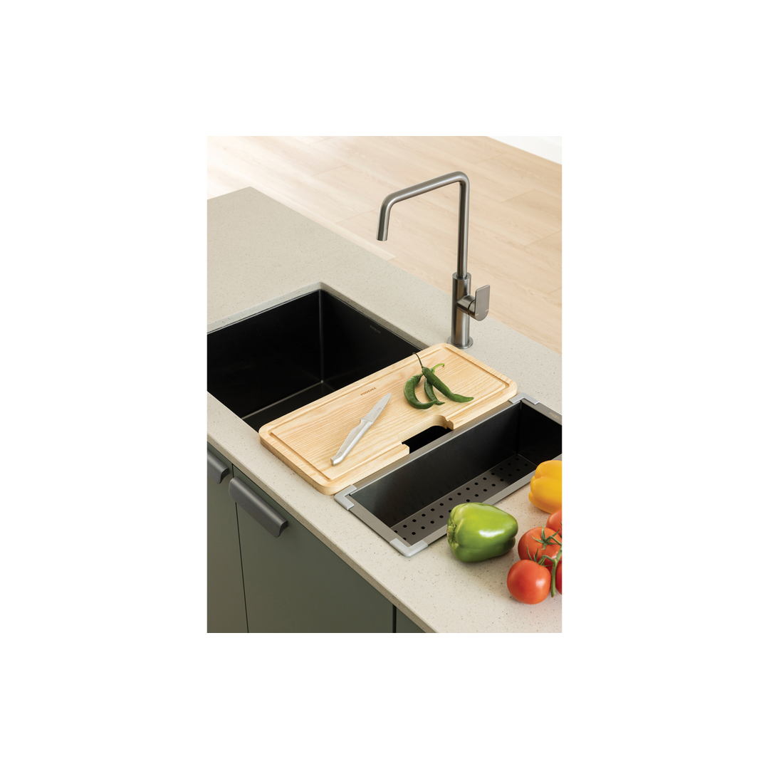 Phoenix 4000 Series Double Bowl Under / Over Sink Brushed Black