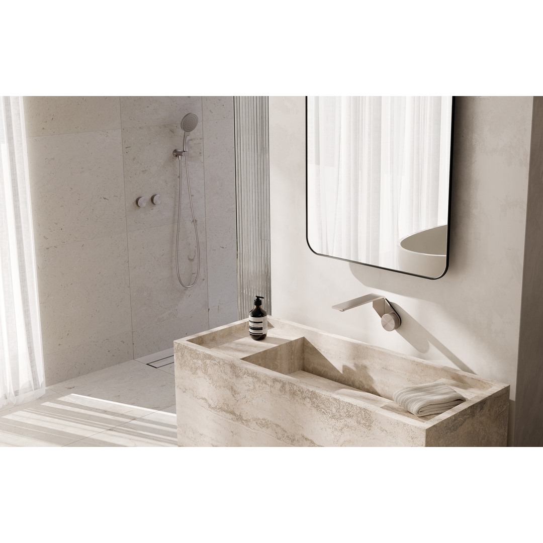 Phoenix Axia Wall Basin/Bath Mixer Set 200mm Chrome