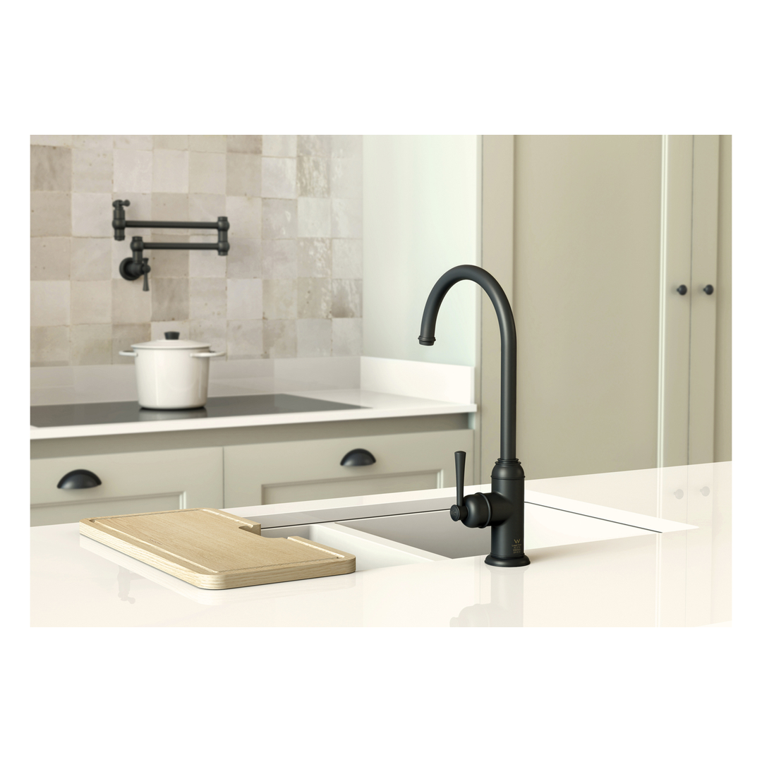 Phoenix Cromford Side Lever Sink Mixer Matt Black