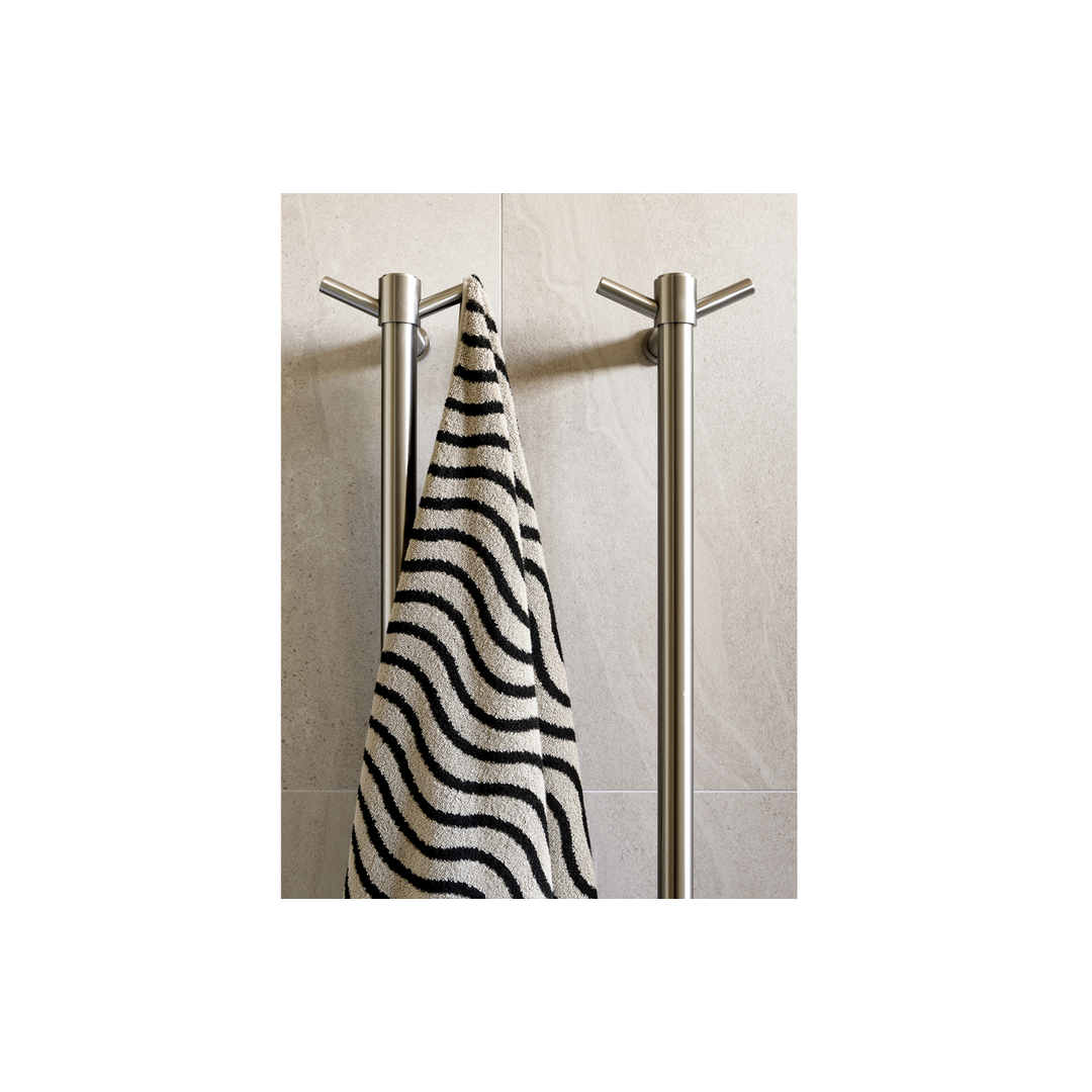 Phoenix Heated Towel Rail Round 800Mm Brushed Nickel