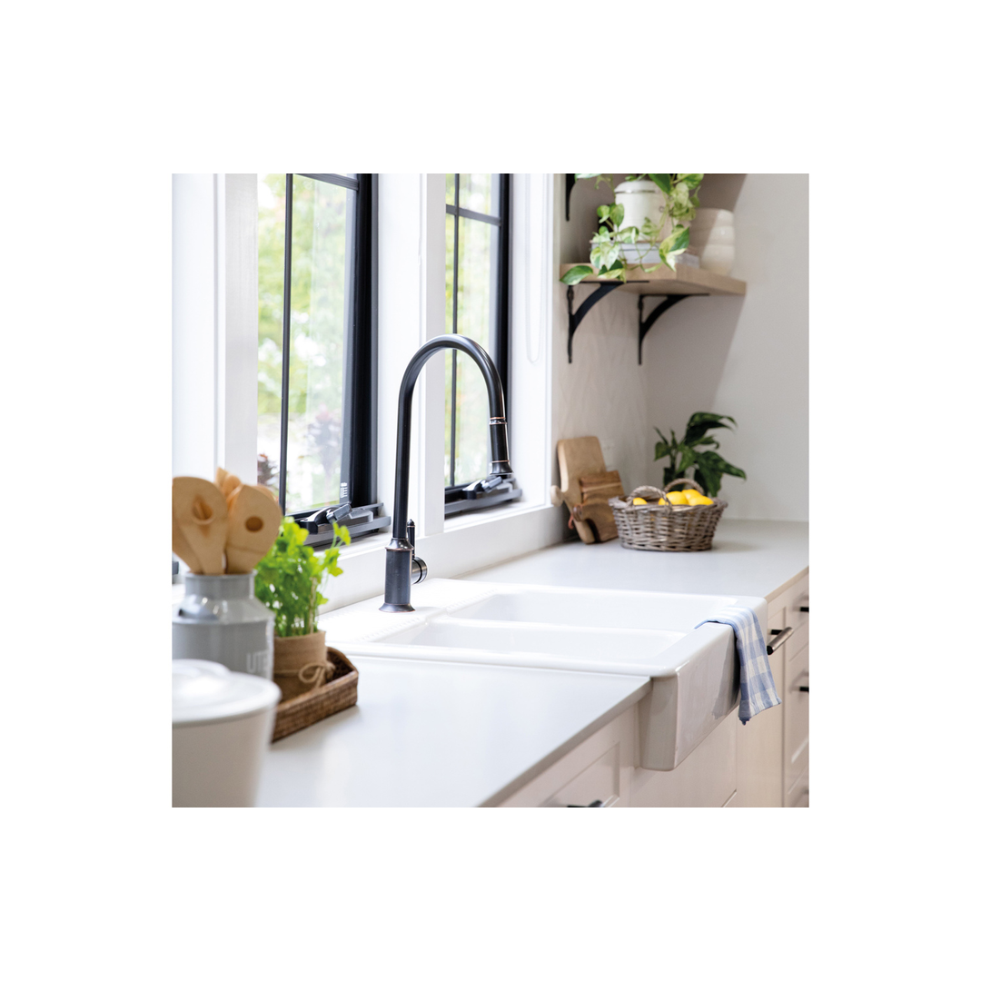 Phoenix Nostalgia Pull Out Sink Mixer Antique Black