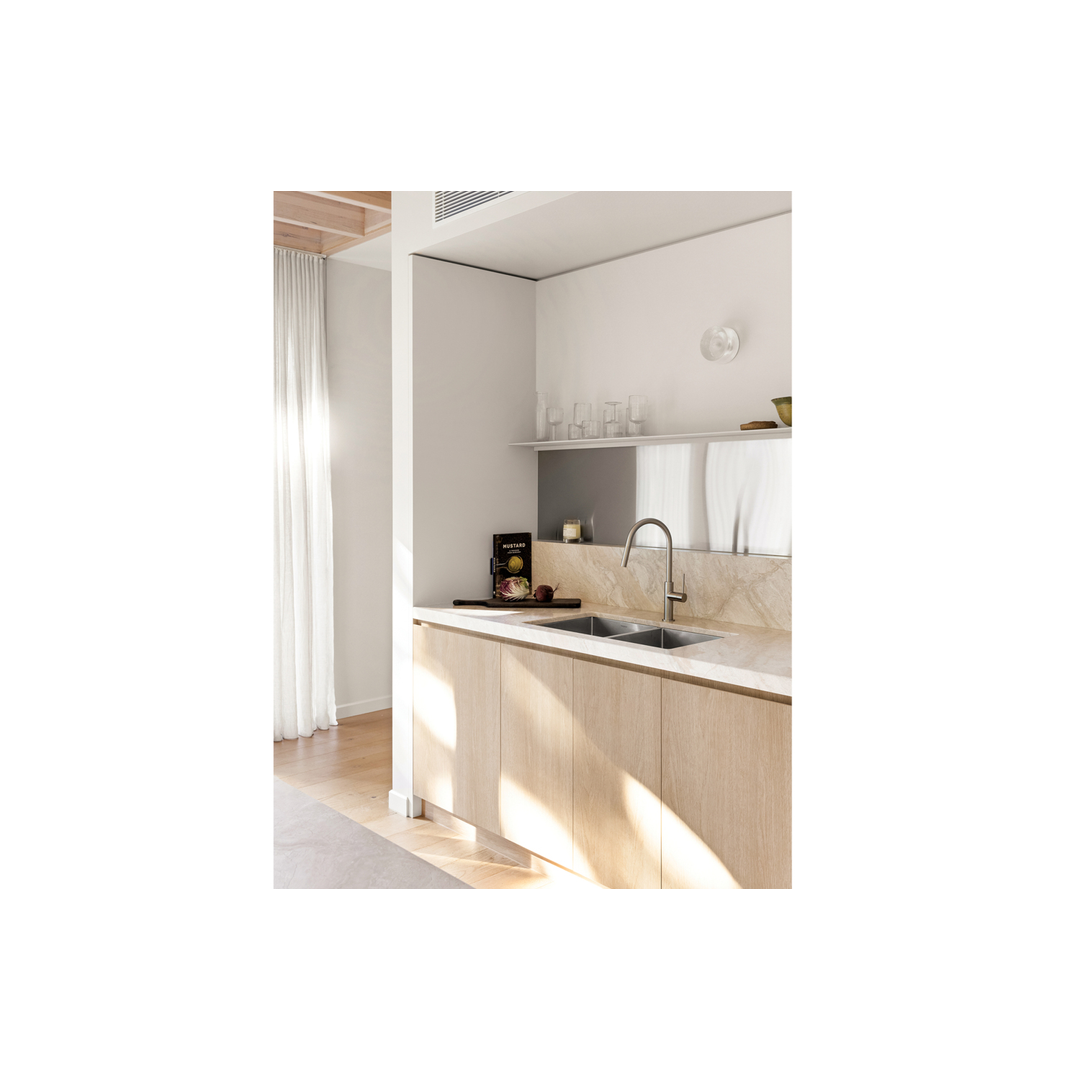 Phoenix Vivid Slimline Pull Out Sink Mixer - Brushed Nickel