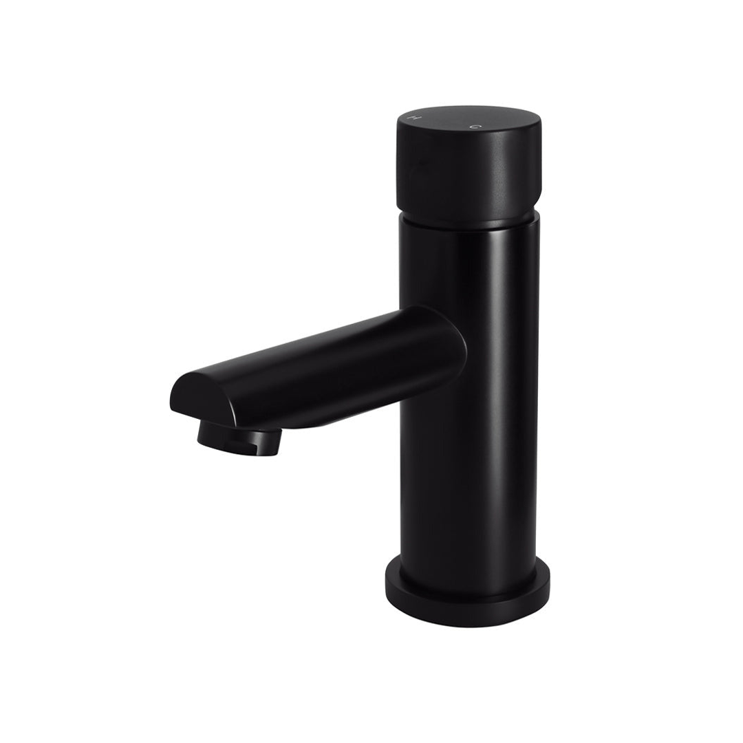 Meir Round Pinless Basin Mixer Matte Black