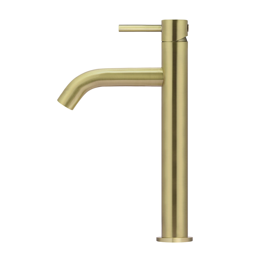 Meir Piccola Tall Basin Mixer Tap With 130Mm Spout Tiger Bronze