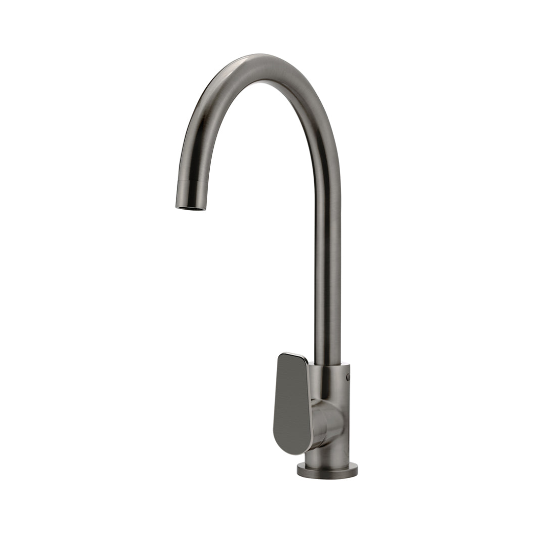 Meir Round Paddle Gooseneck Kitchen Mixer Tap Shadow