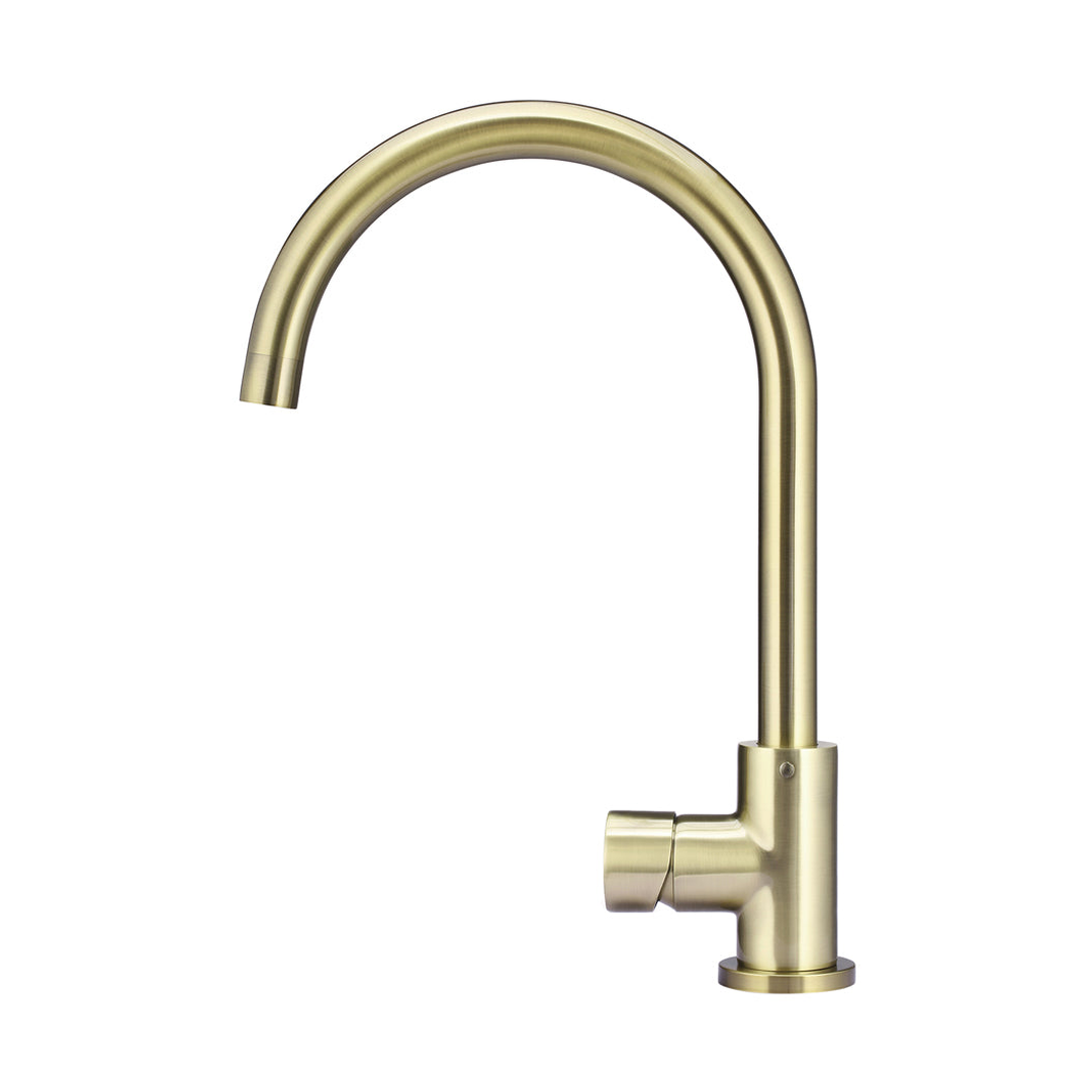 Meir Round Pinless Gooseneck Kitchen Mixer Tap Tiger Bronze