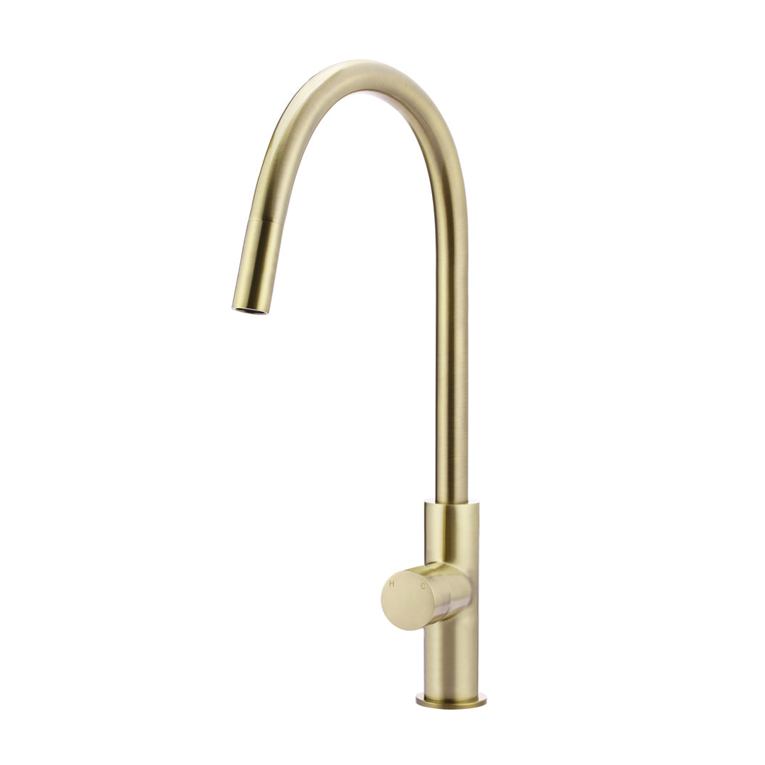 Meir Round Pinless Piccola Pull Out Kitchen Mixer Tap Tiger Bronze