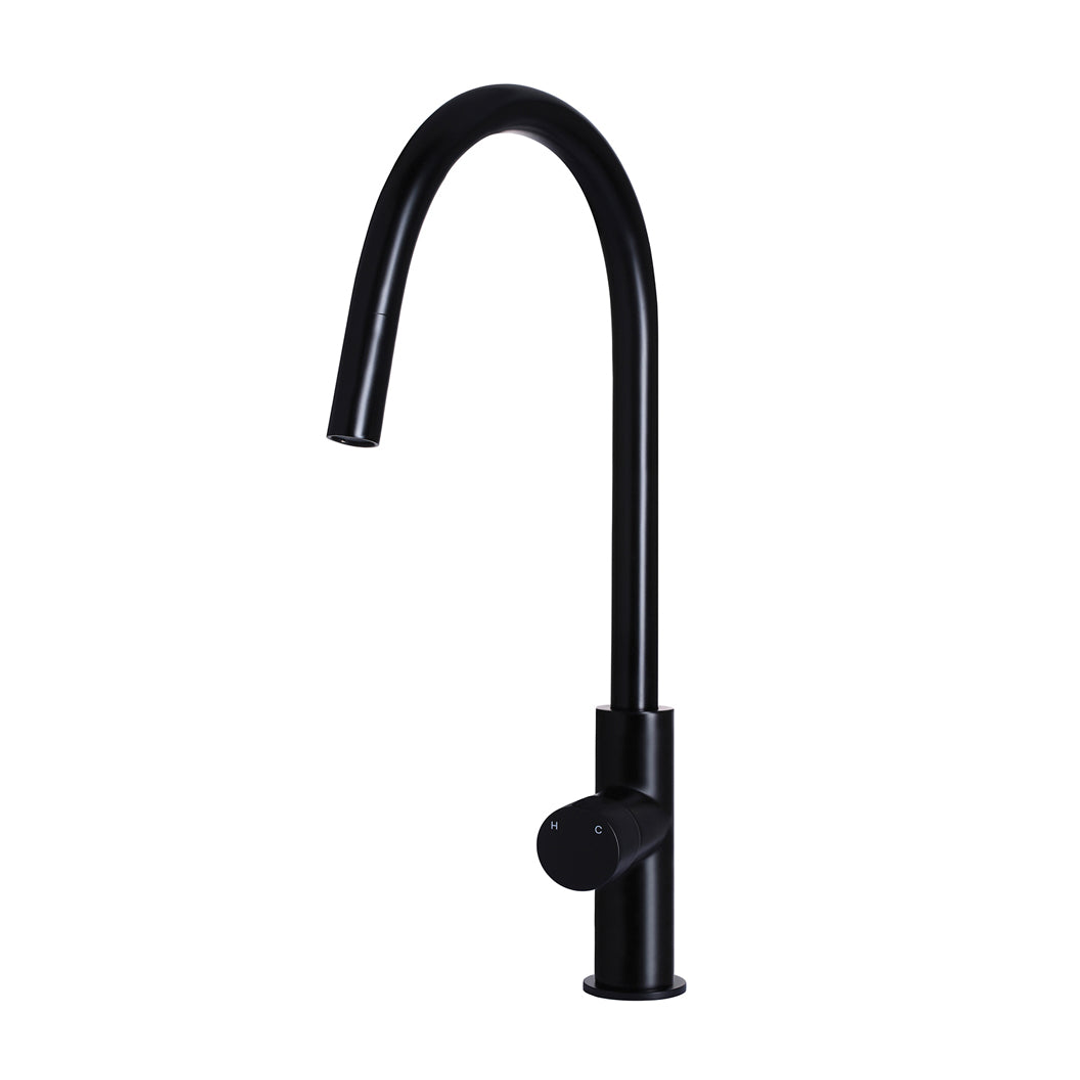 Meir Round Pinless Piccola Pull Out Kitchen Mixer Tap Matte Black