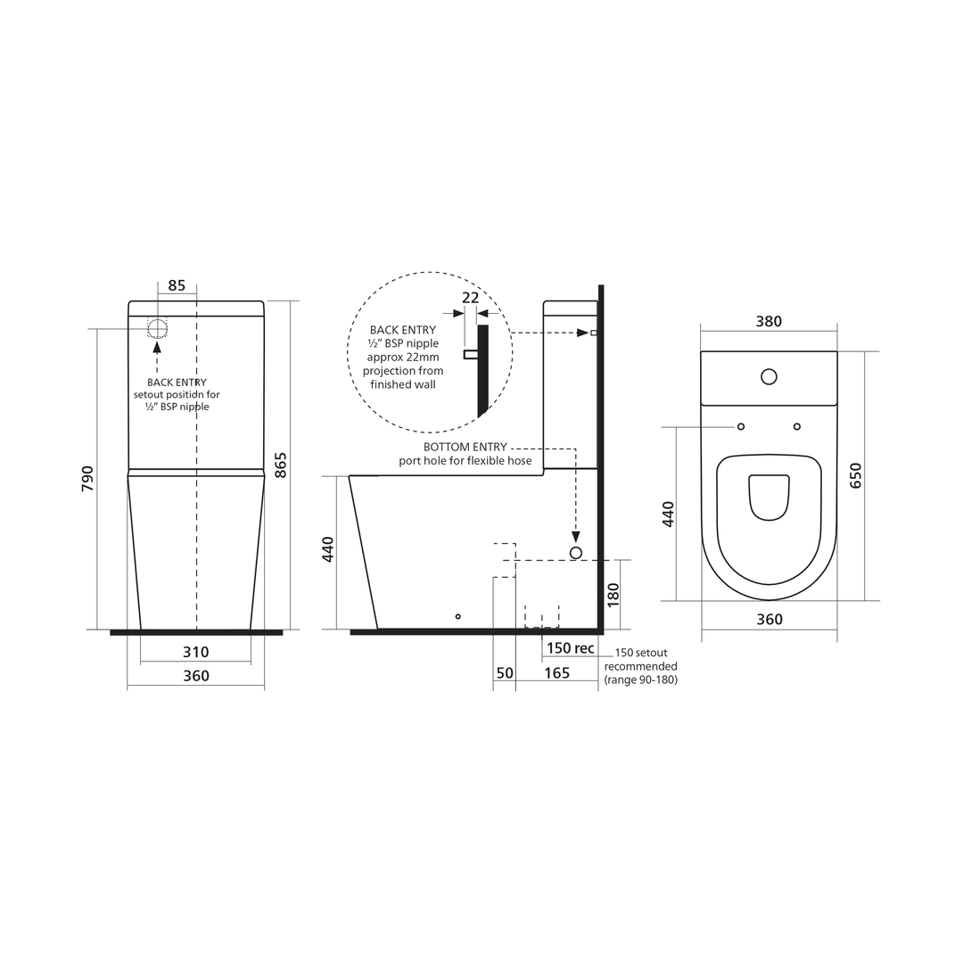 Seima Modia Wall Faced Toilet Suite