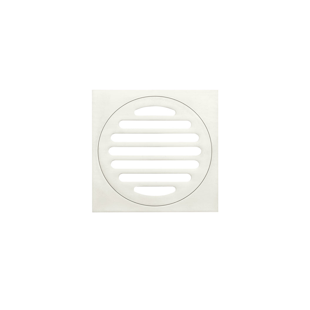 Meir Square Floor Grate Shower Drain 100mm Outlet Brushed Nickel Mp06-100-Pvdbn
