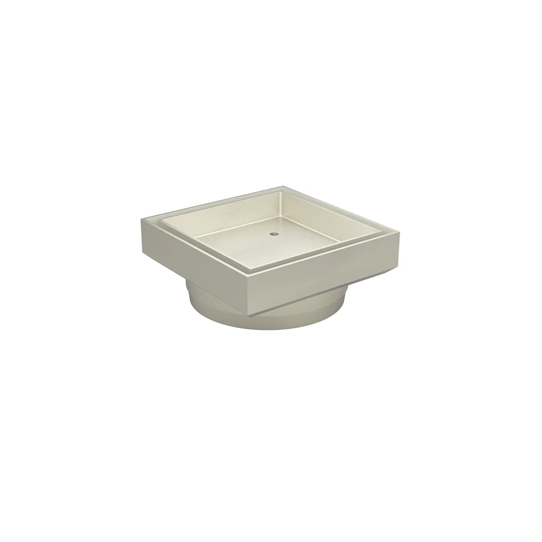 Meir Shower Waste With Tile Insert Brushed Nickel