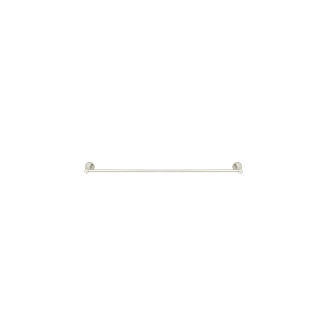 Meir Round Single Towel Rail 600Mm Brushed Nickel