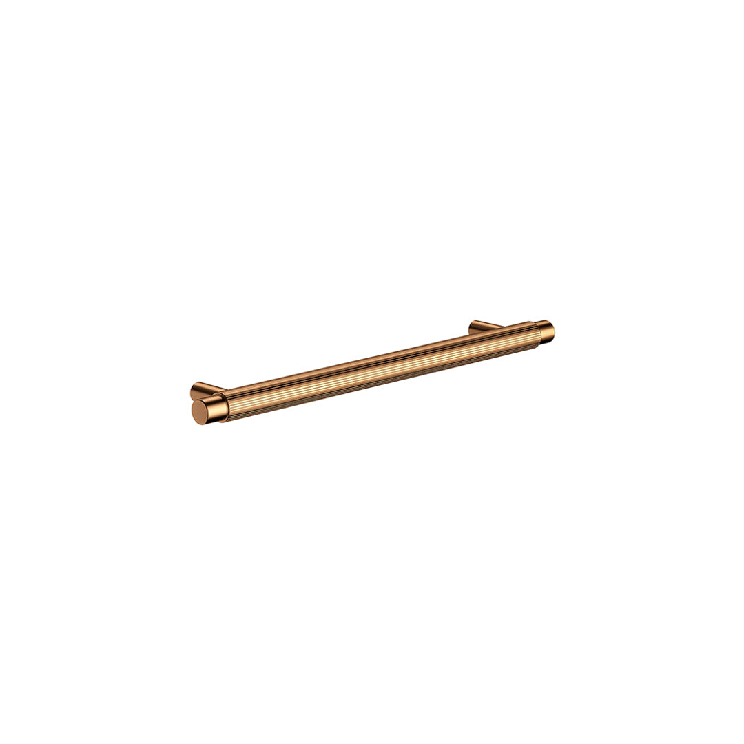 Meir Oppen Round Pull 200mm Cabinet Handle (Linear) Lustre Bronze