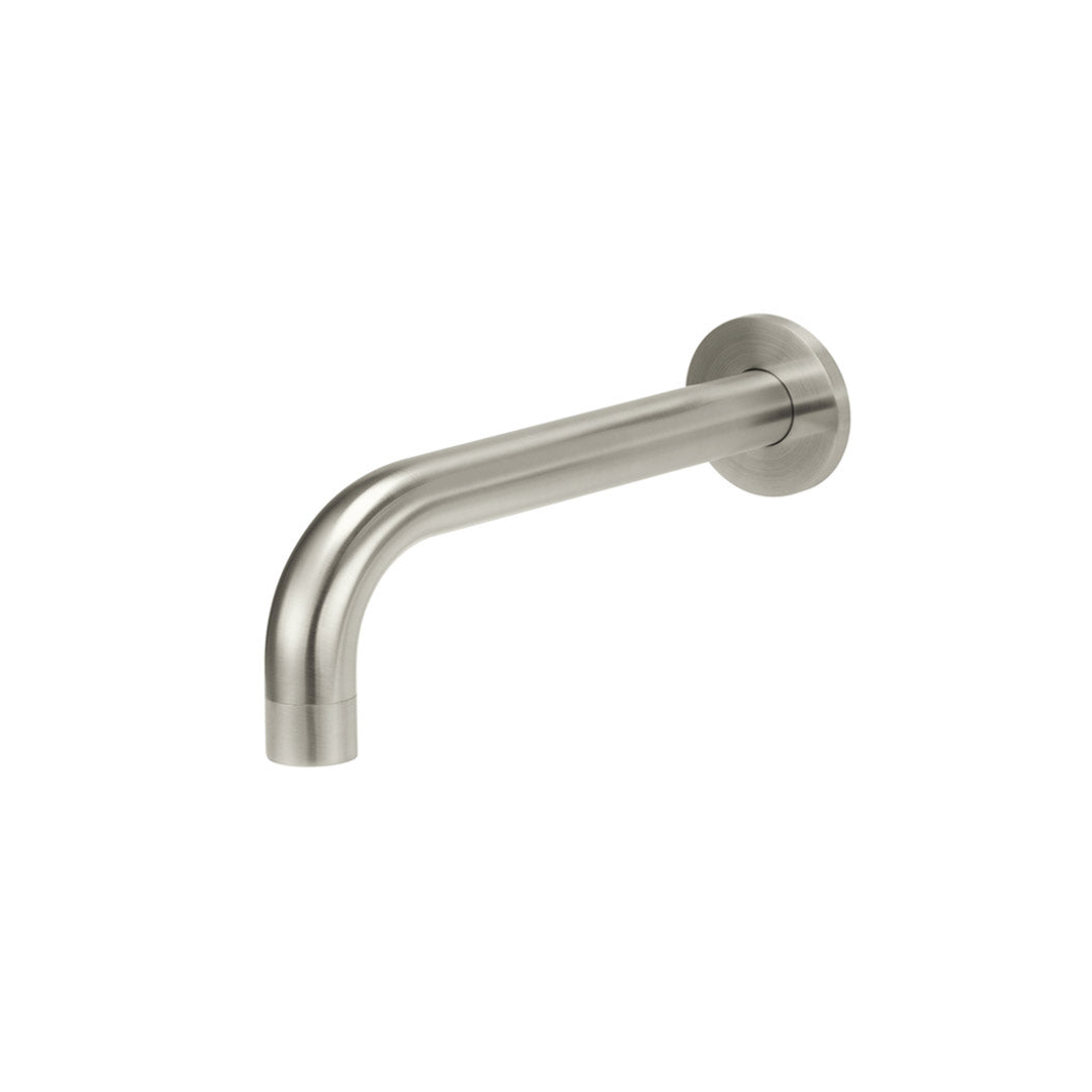 Meir Matte Black Round Curved Wall Spout 200mm