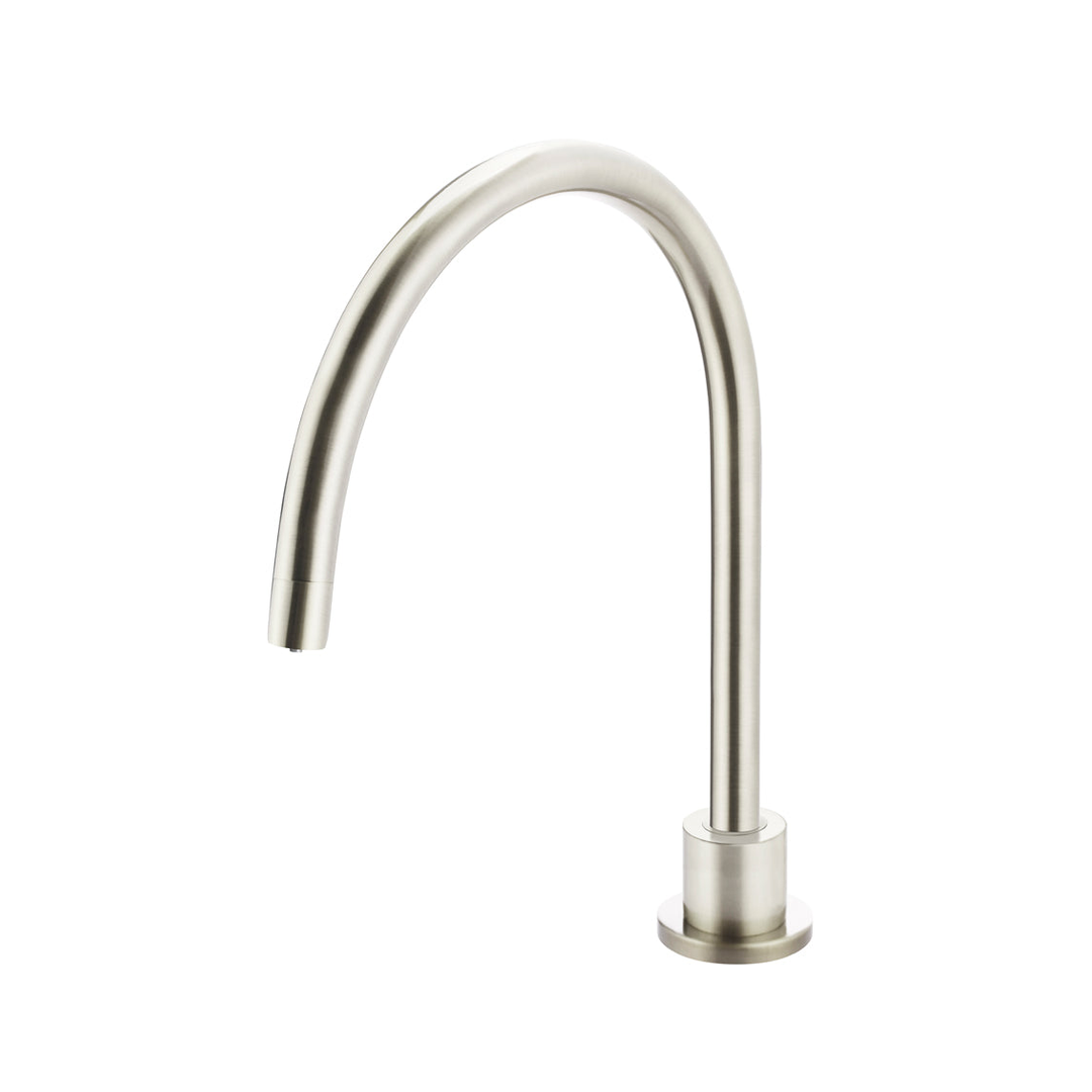 Meir Round High Rise Swivel Hob Spout Brushed Nickel