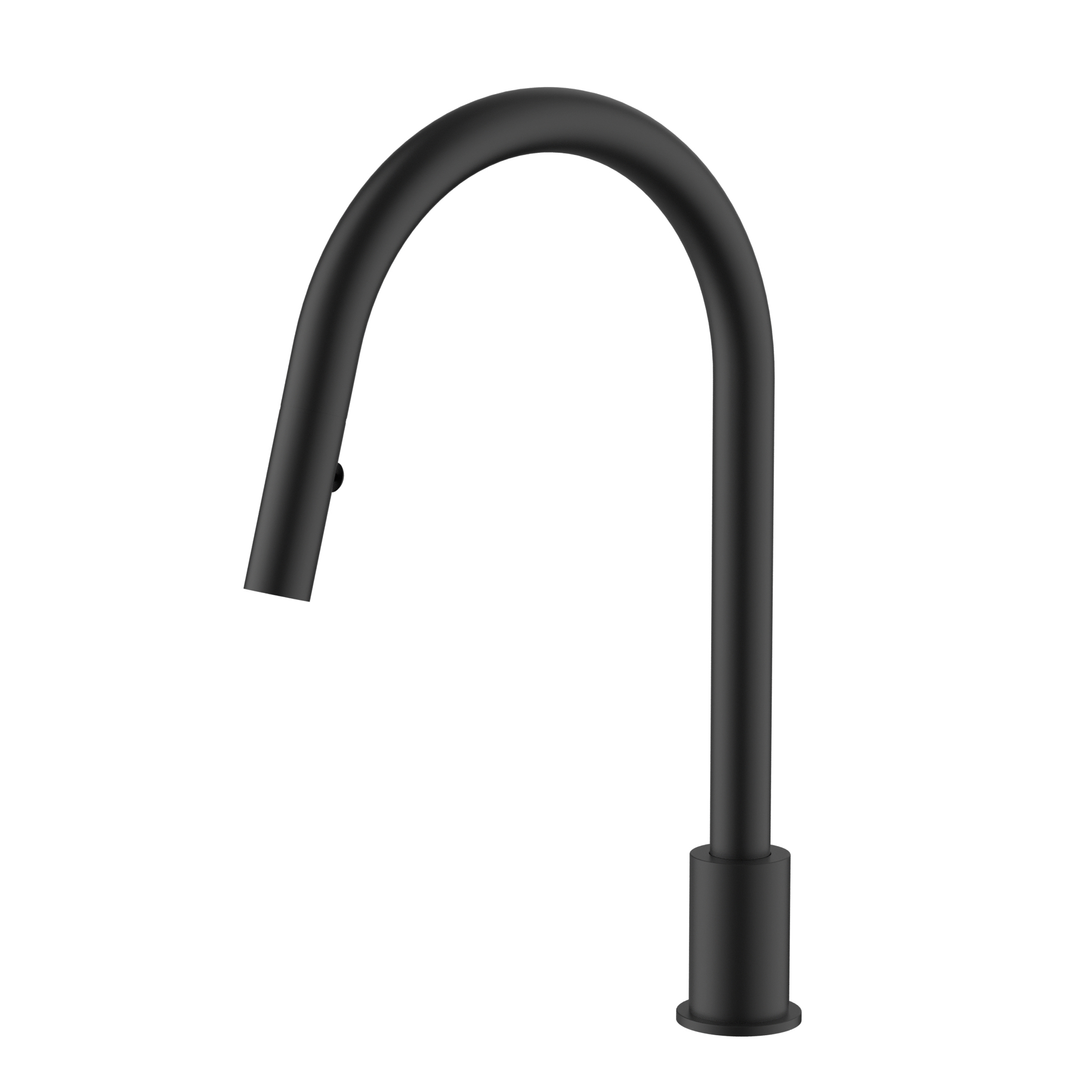 Meir Kitchen Hob Spout With Pull Out Nozzle Matte Black Ms18