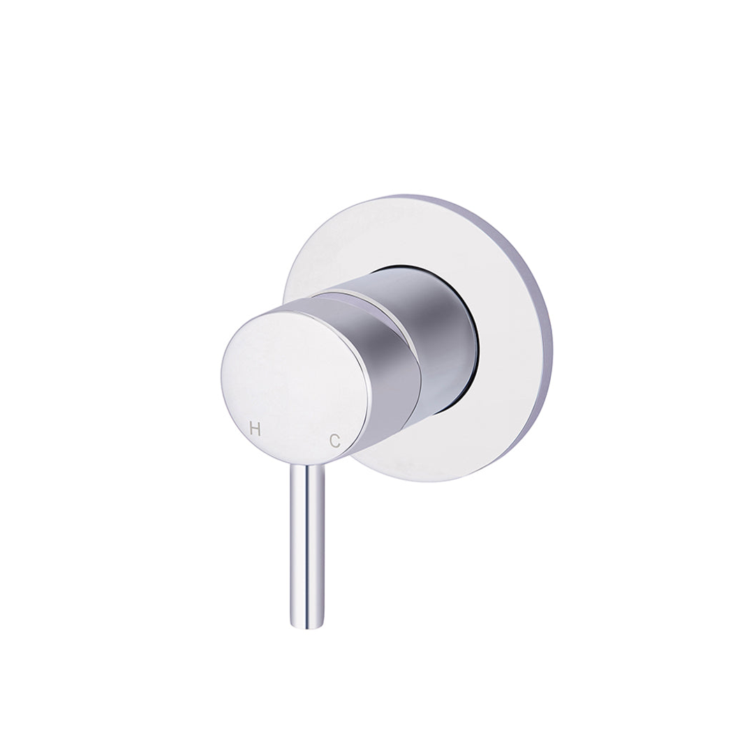 Meir Round Wall Mixer Short Pin Lever Finish Kit Polished Chrome