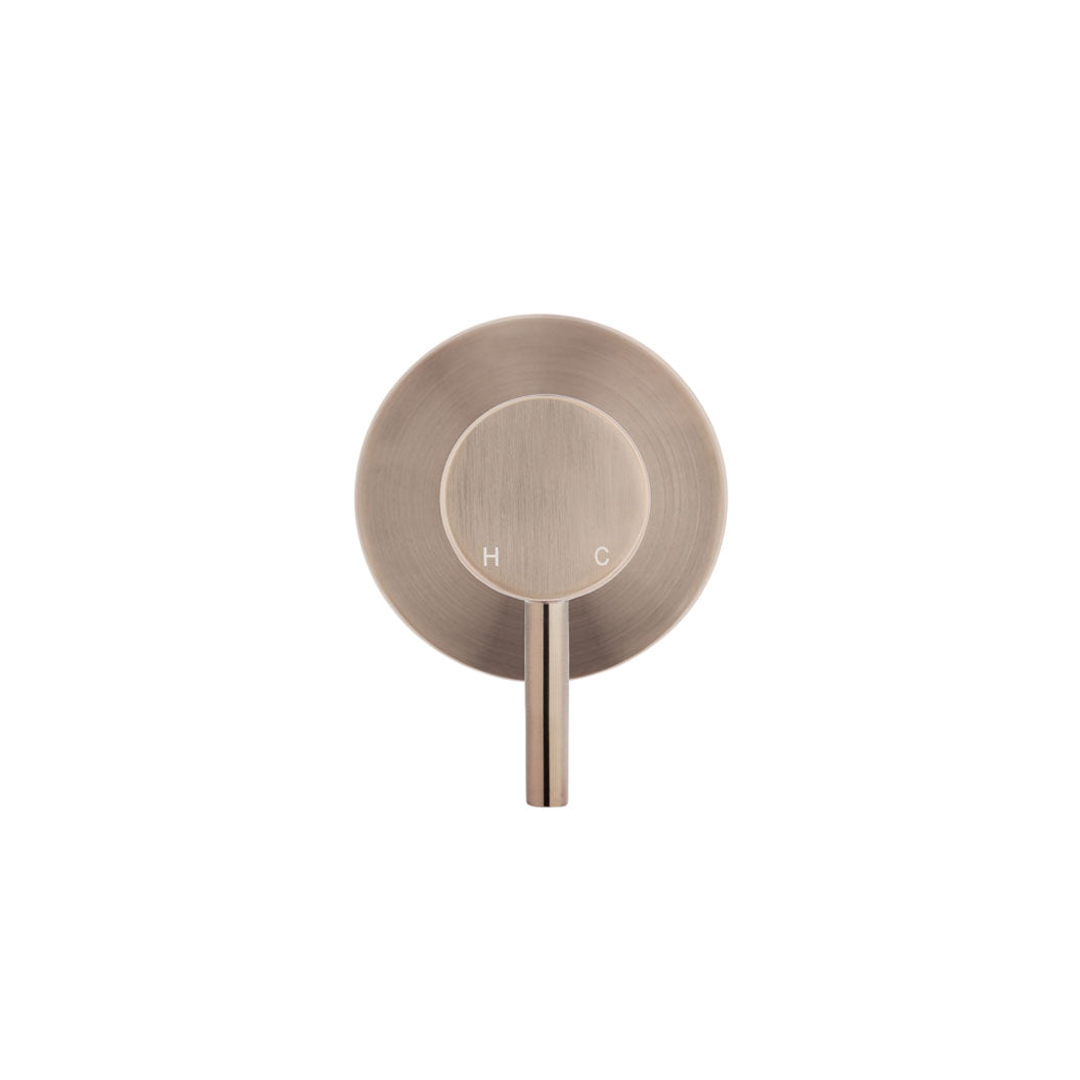 Meir Round Wall Mixer Short Pin Lever Finish Kit Champagne