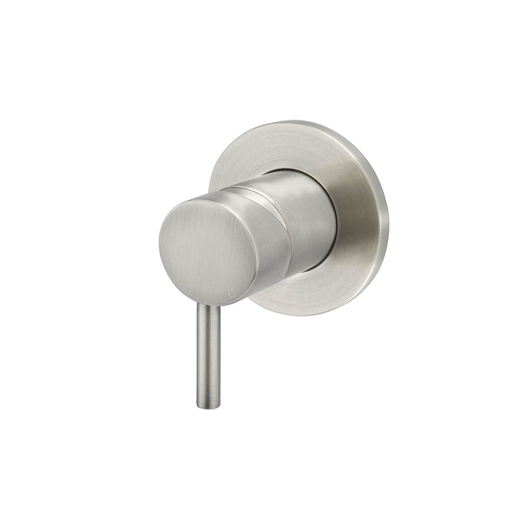 Meir Round Wall Mixer Short Pin Lever Finish Kit Brushed Nickel