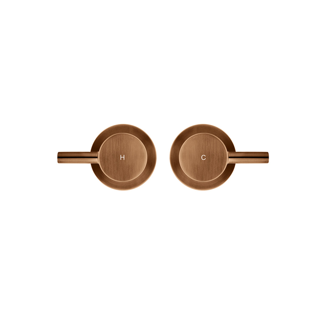 Meir Round Quarter Turn Wall Top Assemblies Lustre Bronze