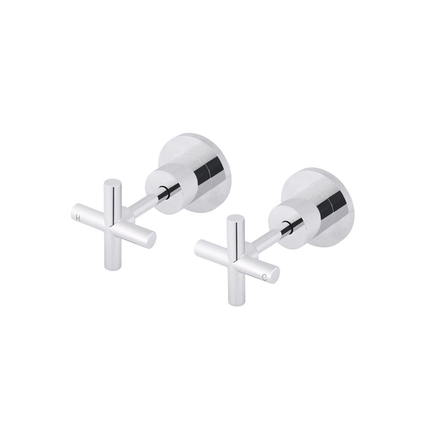 Meir Cross Handle Jumper Valve Wall Top Assemblies Polished Chrome Mw08Jl-C