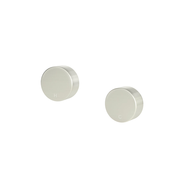 Meir Circular Wall Taps Brushed Nickel