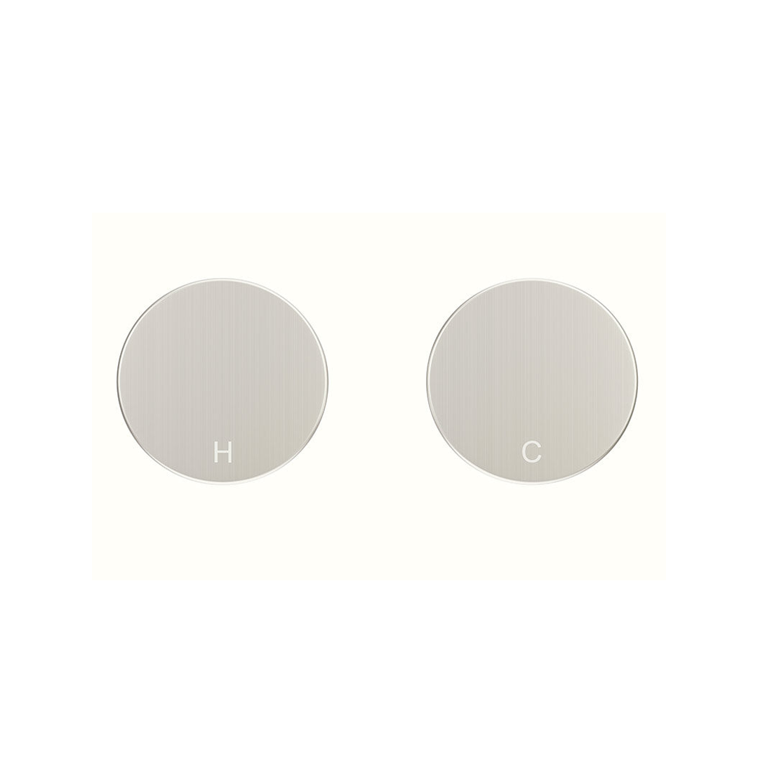 Meir Circular Wall Taps Brushed Nickel