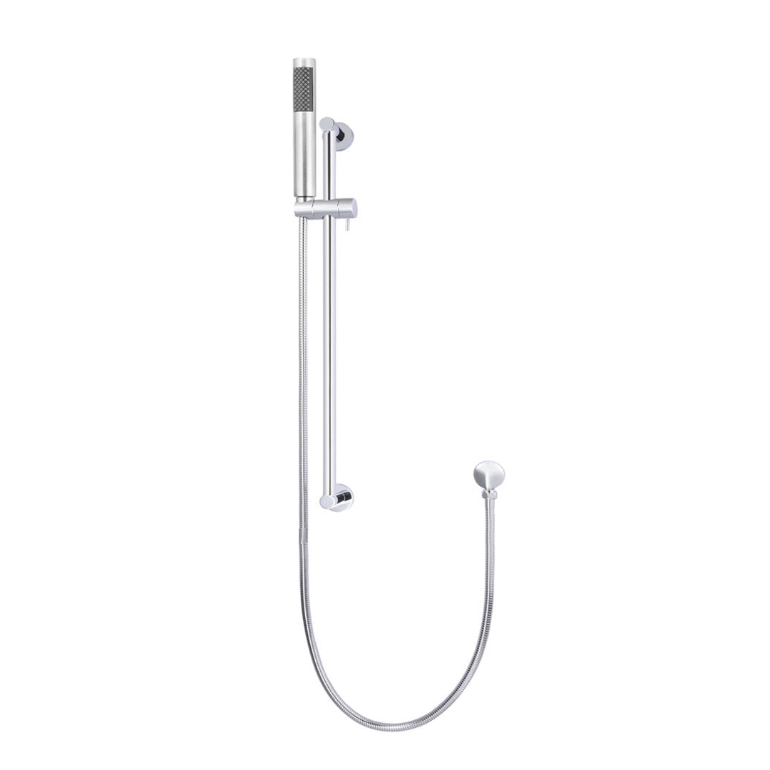 Meir Round Hand Shower On Rail Column Polished Chrome