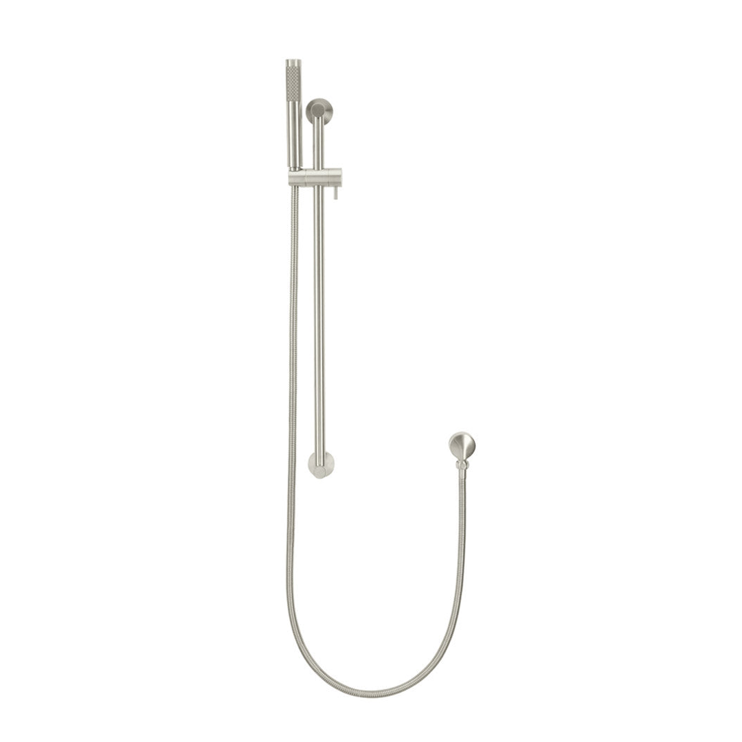 Meir Round Hand Shower On Rail Column Brushed Nickel