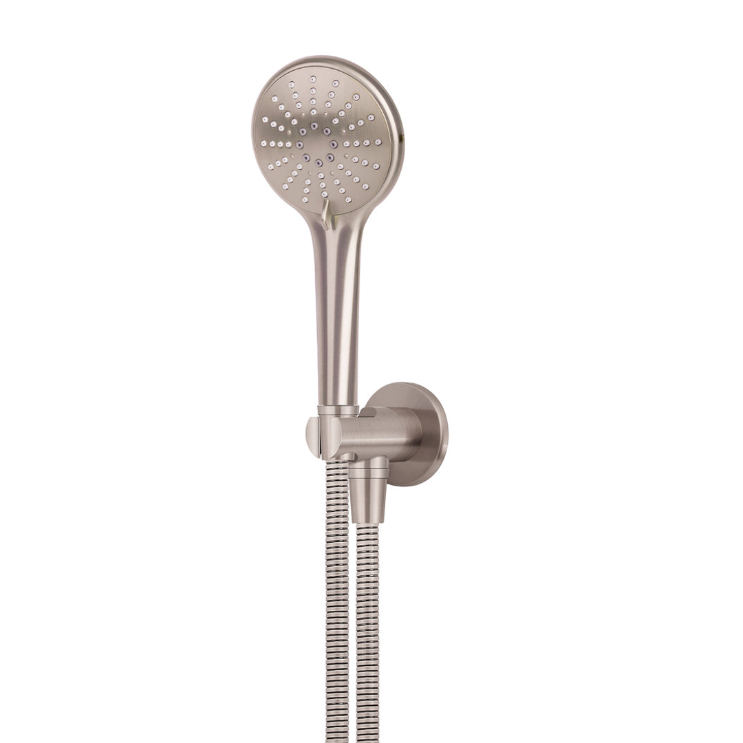 Meir Round Three Function Hand Shower On Fixed Bracket Champagne