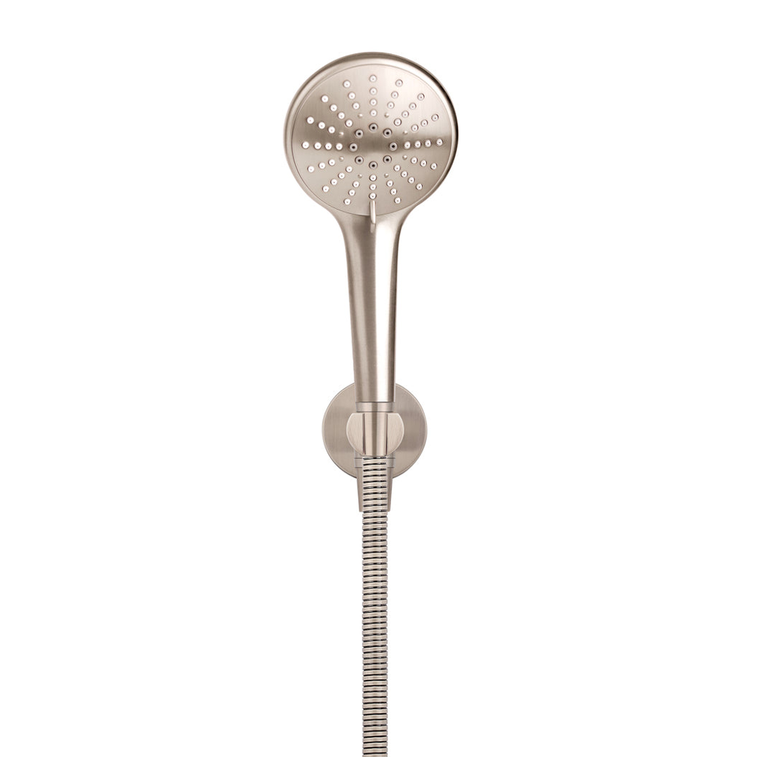 Meir Round Three Function Hand Shower On Fixed Bracket Champagne