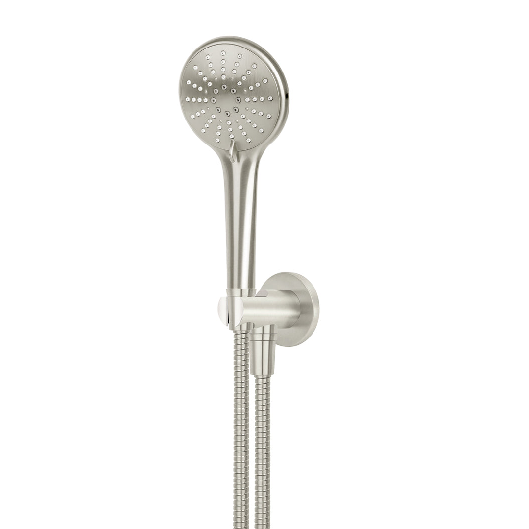 Meir Round Three Function Hand Shower On Fixed Bracket Brushed Nickel