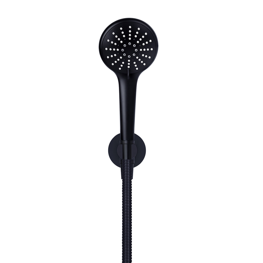 Meir Round Three Function Hand Shower On Fixed Bracket Matte Black
