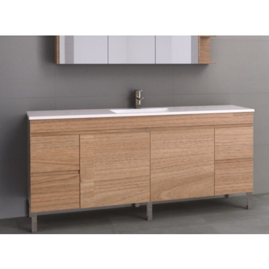 BARGO VANITY CABINET ONLY 1485MM TO SUIT SINGLE BOWL NO TOP ON LEGS(TIMBERLN P#:B151XL)