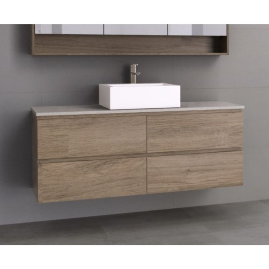 Timberline Oxbow Wall Hung Vanity 1500mm Centre Bowl