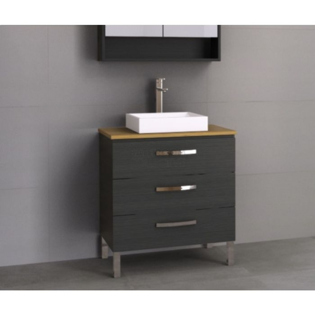 ASHTON VANITY CABINET ONLY 735MM NO TOP ON LEGS(TIMBERLN P#:A75XL)