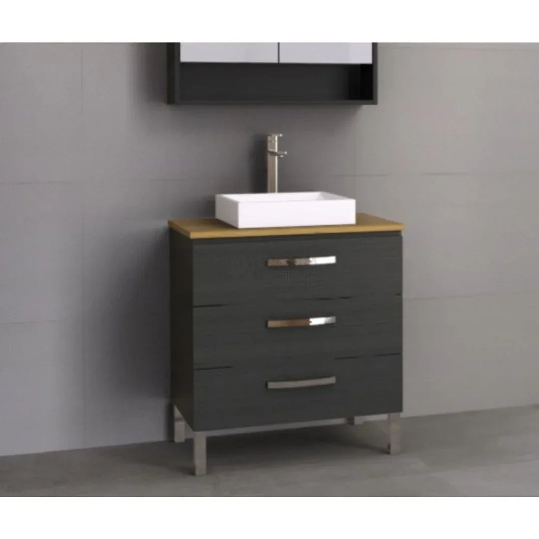 ASHTON VANITY CABINET ONLY 735MM NO TOP ON LEGS(TIMBERLN P#:A75XL) - Burdens Plumbing