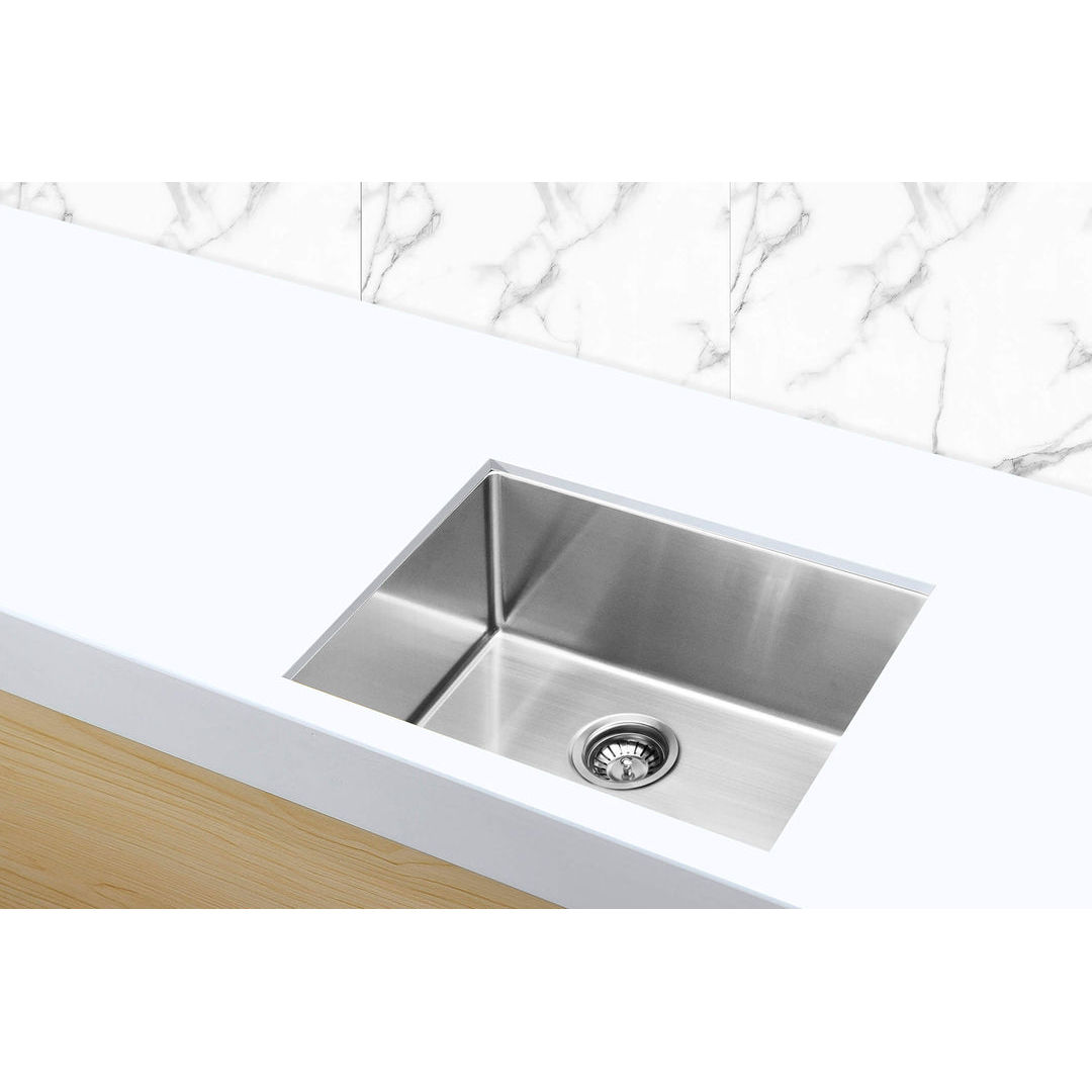 Meir Kitchen Sink Single Bowl 450mm X 450mm - Brushed Nickel