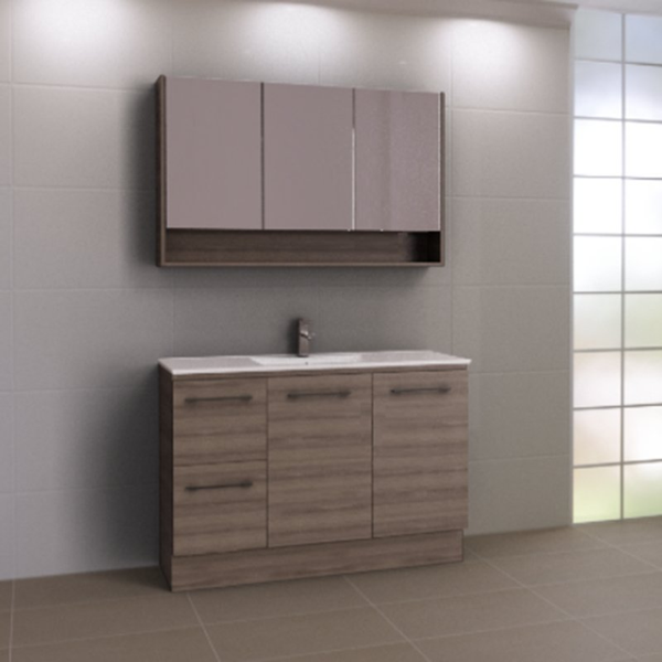 Timberline Nevada Vanity 1200 Alpha Offset Ceramic Top Floorstanding